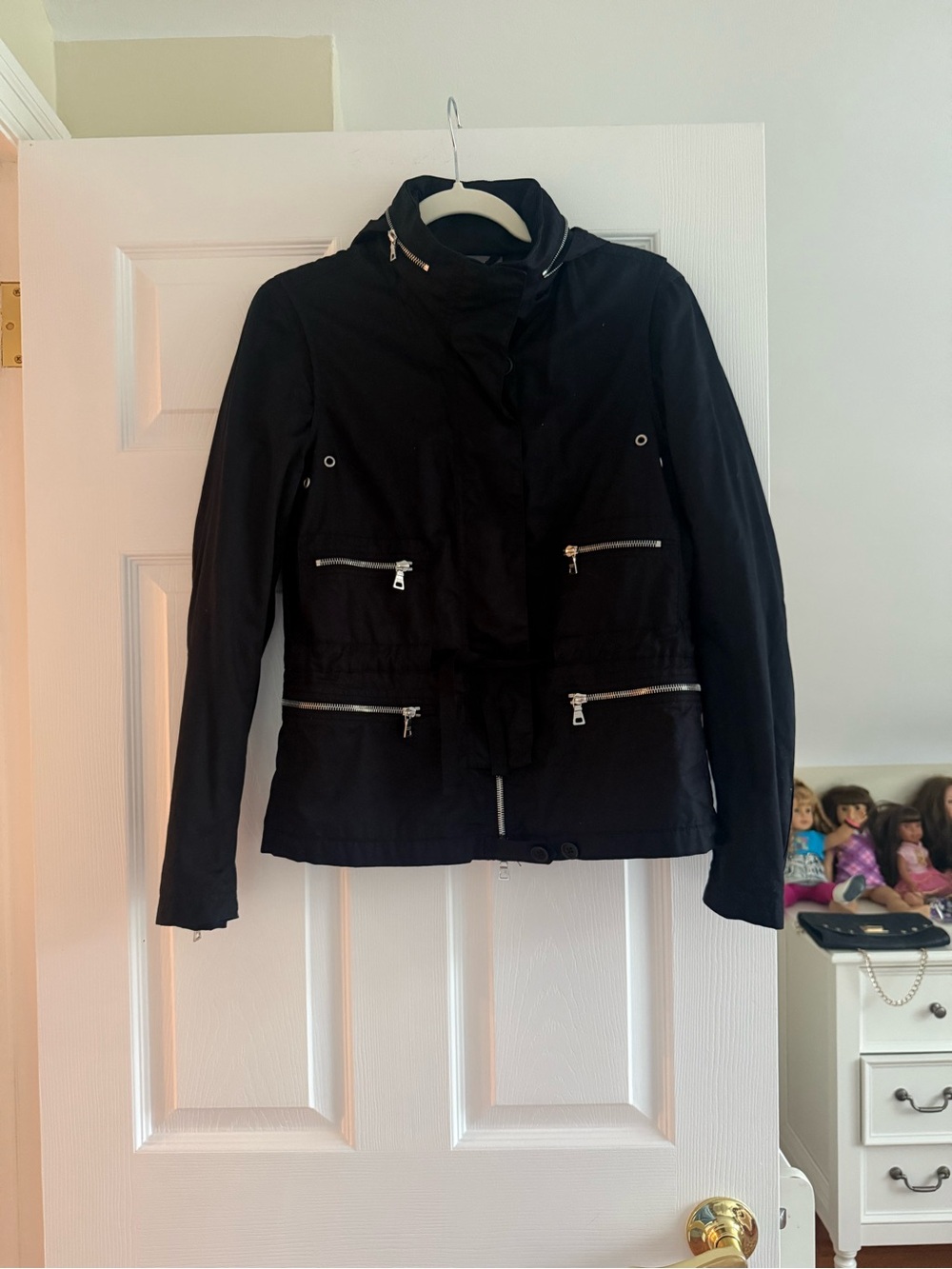 Prada Black Utility Zip-Pocket Jacket